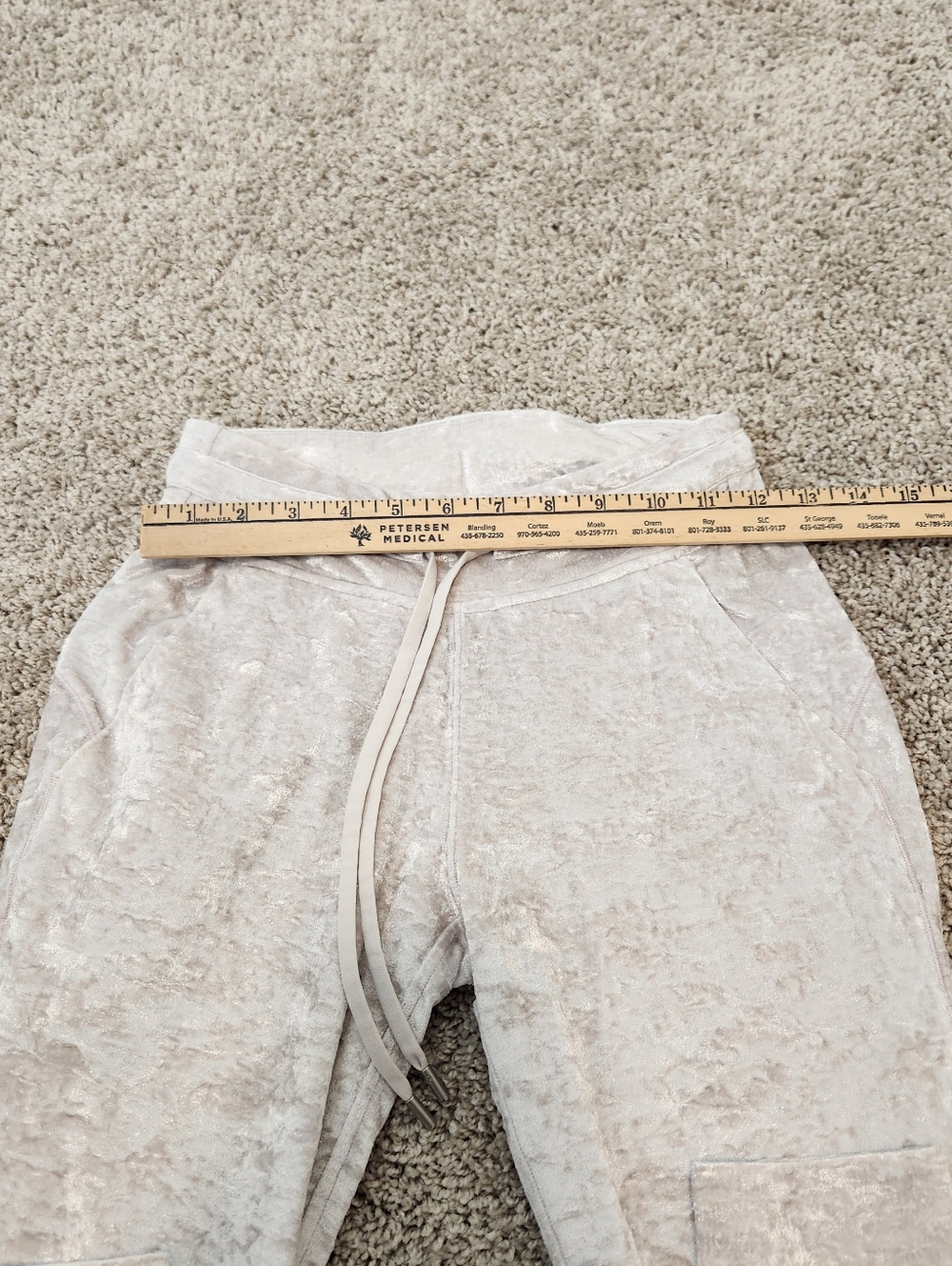 Lululemon Warm Down Crew/Ready To Crush Joggers Chrome Crushed Velvet Set Size 2 - Picture 10 of 13